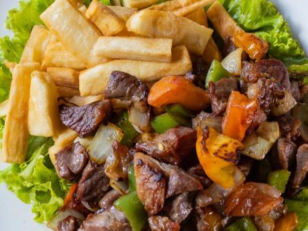 Carne de sol com macaxeira
