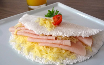 Tapioca C Queijo, Presunto e Ovo