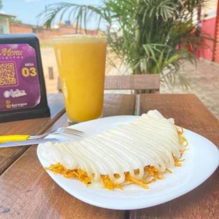 Tapioca de frango com requeijão