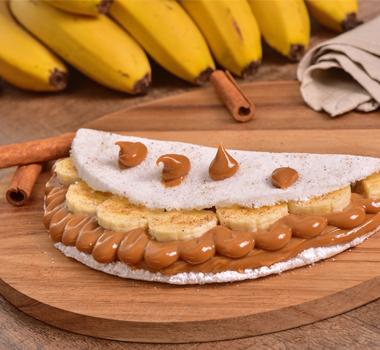 Tapiocas C Banana, Queijo e Leite Condesando