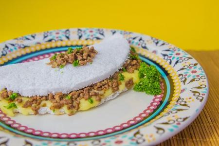 Tapioca C Carne Moida e Queijo