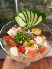 CEVICHE SALMÃO E CAMARÃO (E)