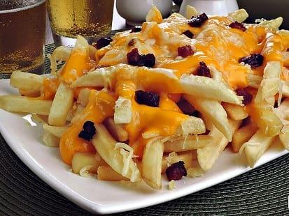 Batata Frita com Cheddar e Bacon