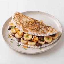 Crepioca Banana com chocolate 70%