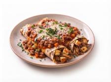 Panqueca Carne moída à bolonhesa