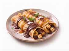 Panqueca Banana com chocolate 70%