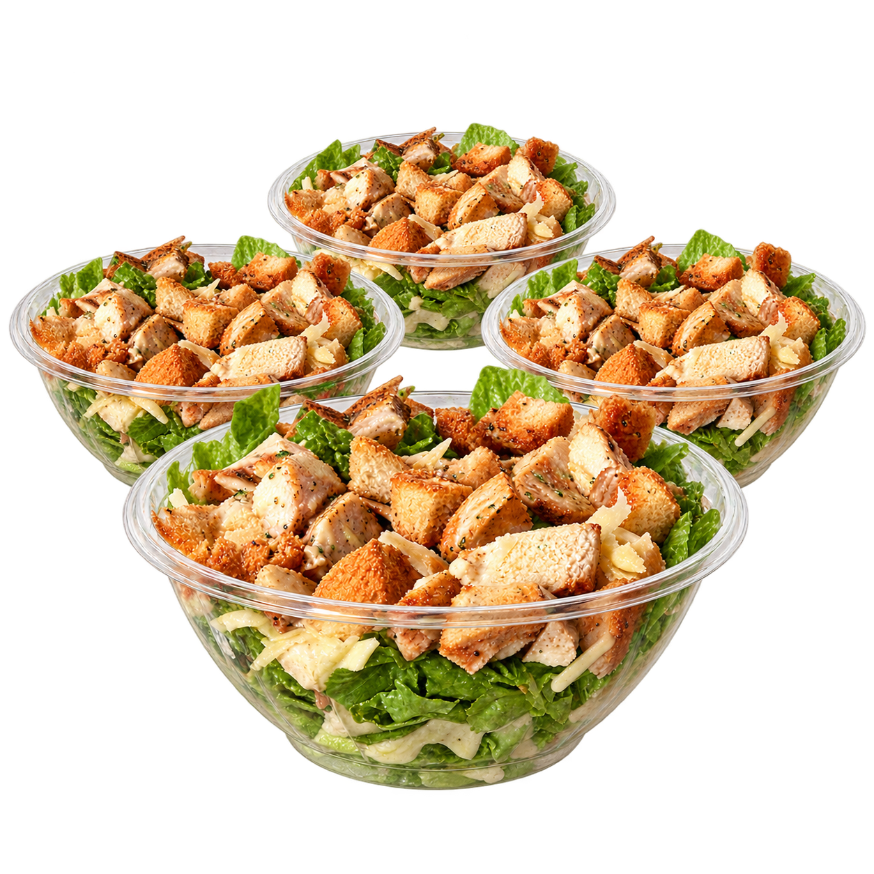 Combo com 4 bowls de Salada Caesar
