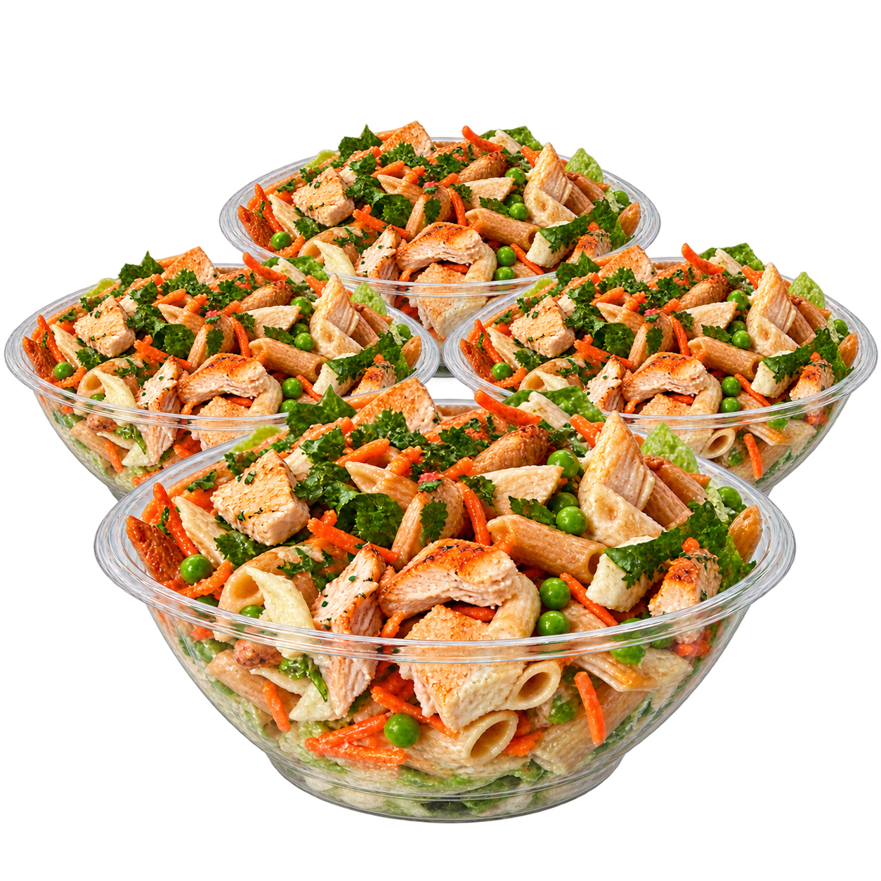 Combo com 4 bowls de Salada de macarrão crocante