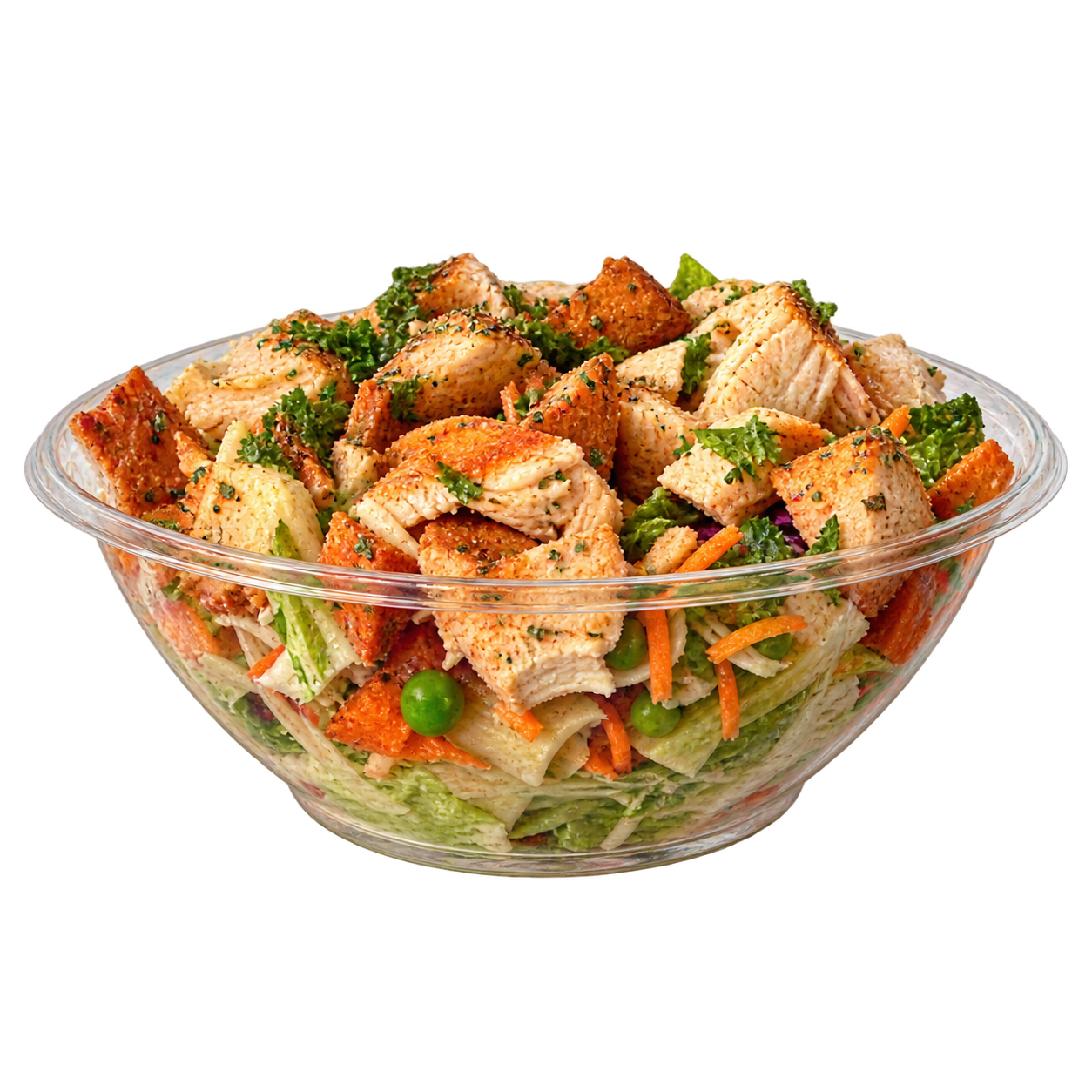 Salada de frango com batata-doce