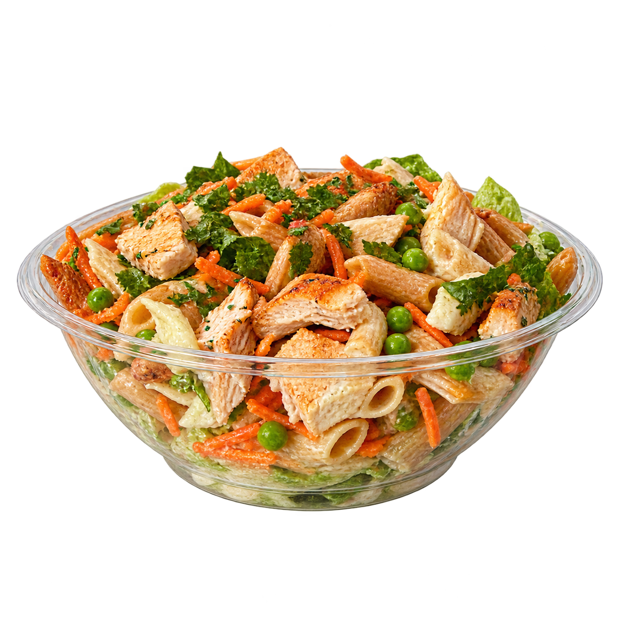 Salada de macarrão crocante Frango